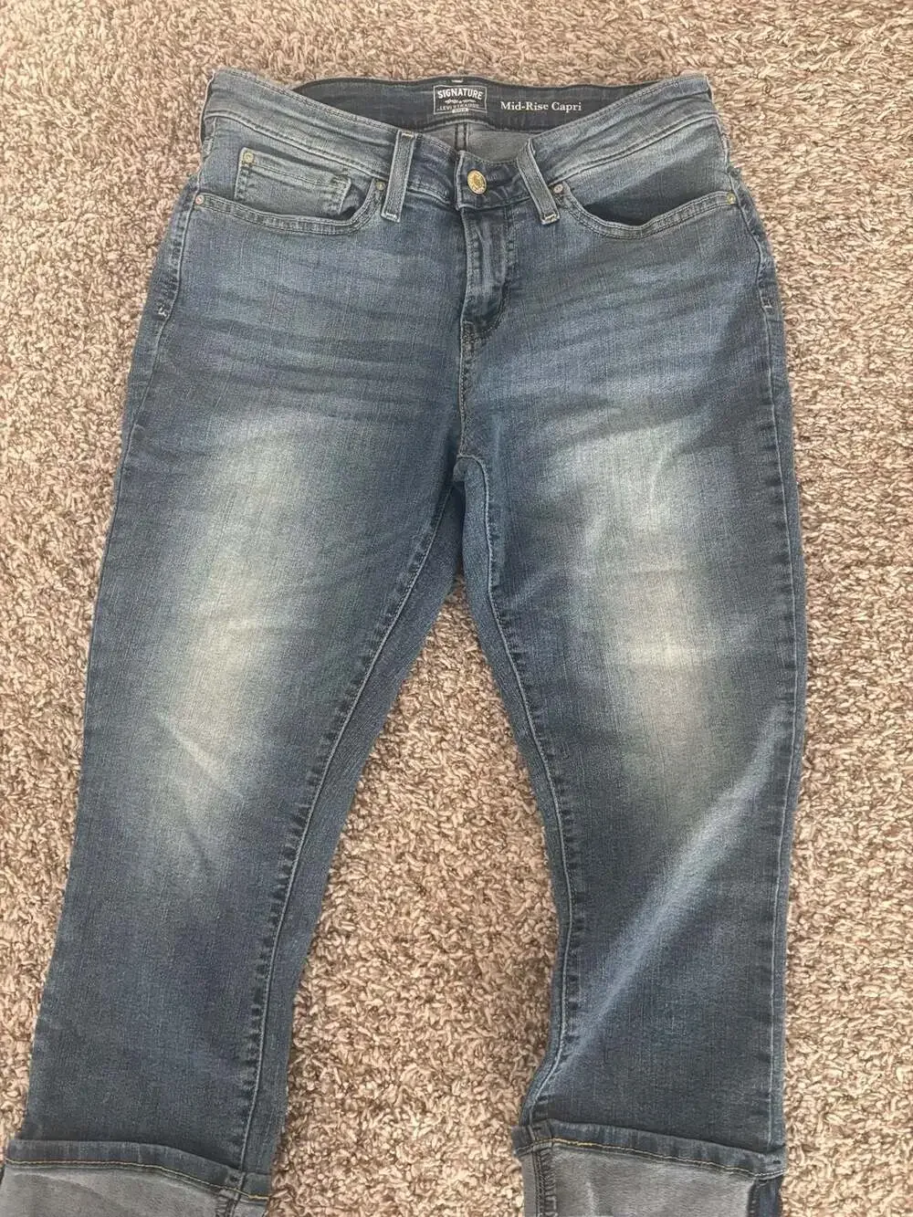 Levi Strauss Signature Gold Bundle Size 10 Mid-Rise Capri & Skinny Jeans - Picture 13 of 13